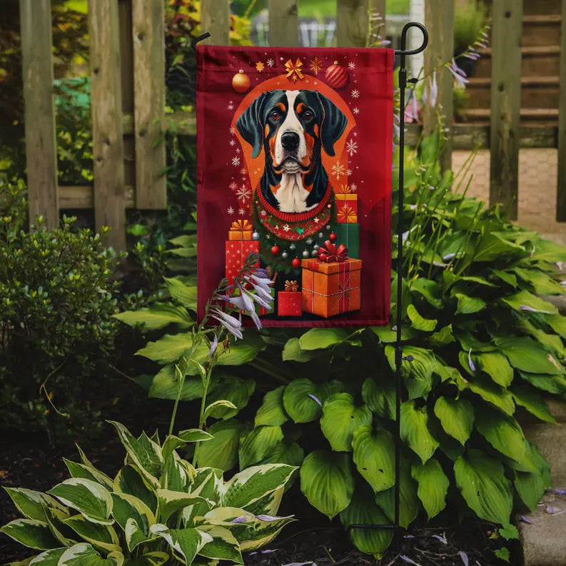 Entlebucher Mountain Dog Holiday Christmas Garden Flag Caroline's Treasures