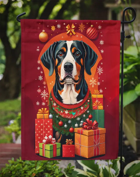 Entlebucher Mountain Dog Holiday Christmas Garden Flag Caroline's Treasures