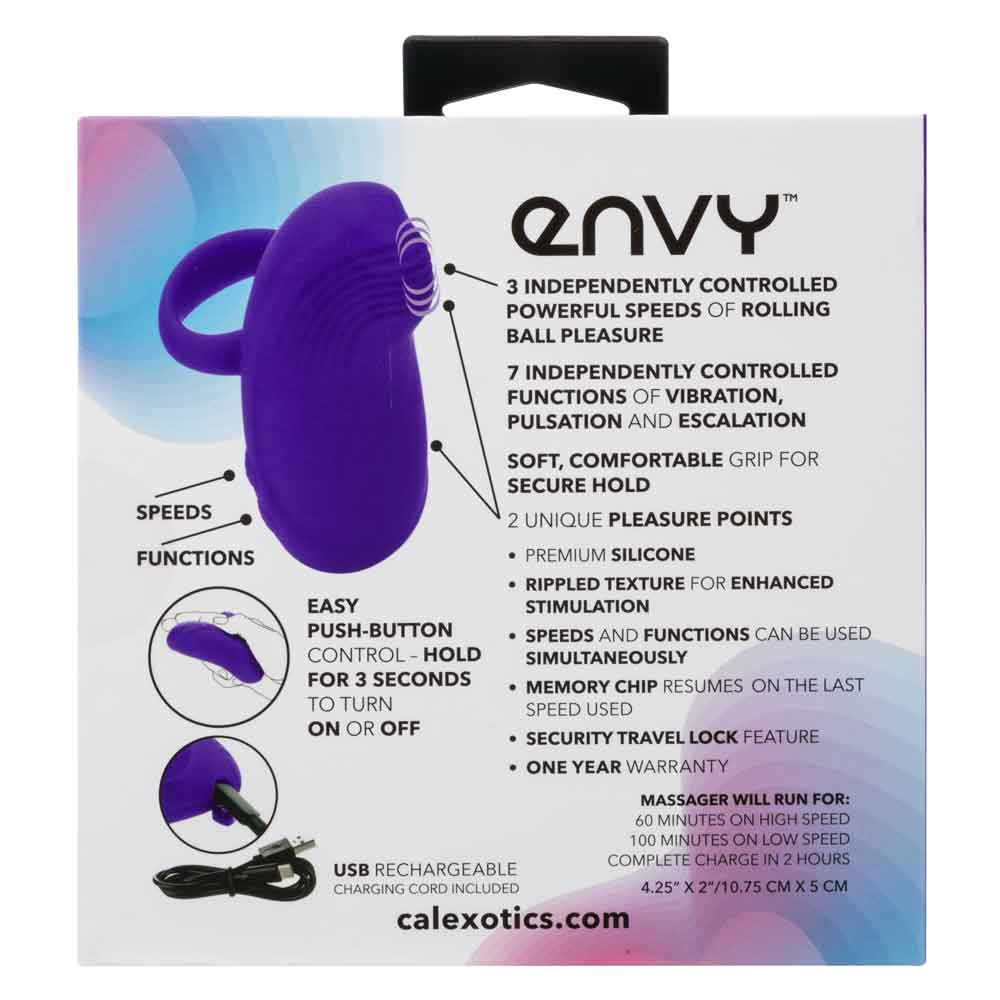 Envy Handheld Rolling Ball Massager - Purple - GreatEagleInc