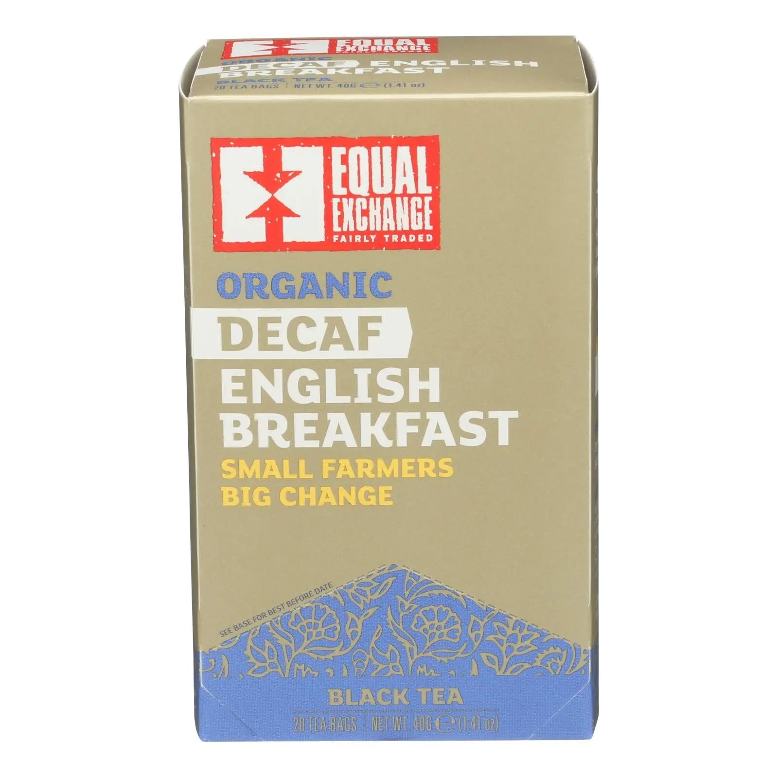 Equal Exchange Organic Decaf Black Tea - English Breakfast - Case Of 6 - 20 Bags Equal Exchange