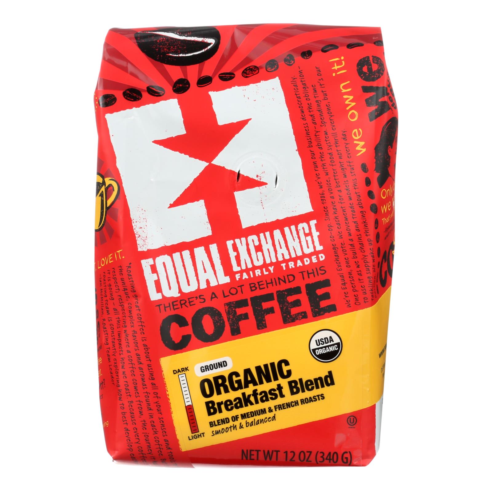 Equal Exchange Organic Drip Coffee - Breakfast Blend - Case Of 6 - 12 Oz. Equal Exchange
