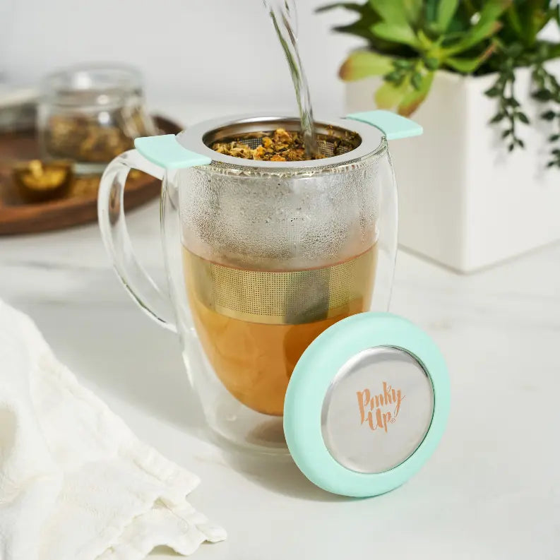 Erin Turquoise Universal Tea Infuser in Turquoise by Pinky U True Brands