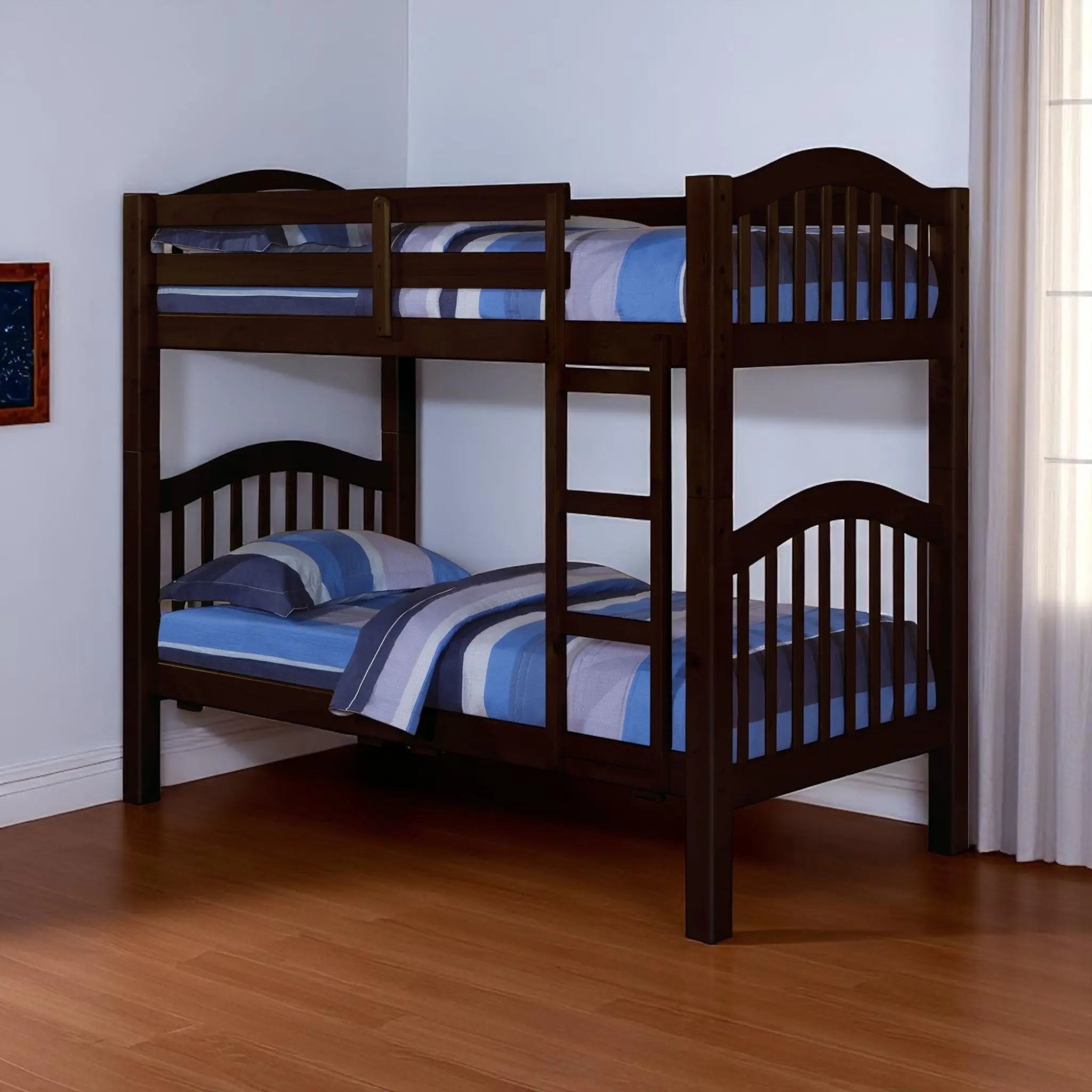 Espresso Twin Over Twin Bunk Bed Homeroots Bed & Bath