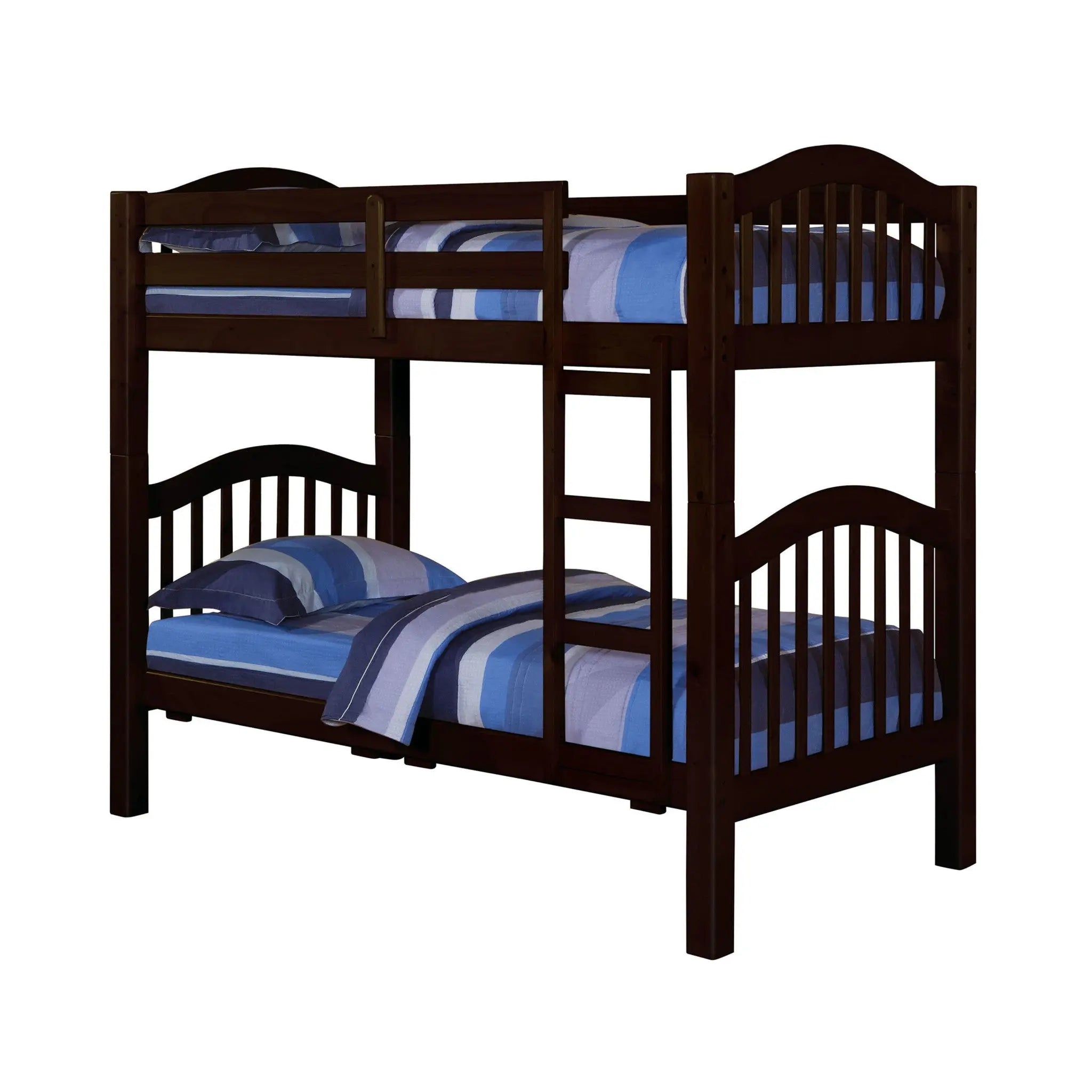 Espresso Twin Over Twin Bunk Bed Homeroots Bed & Bath
