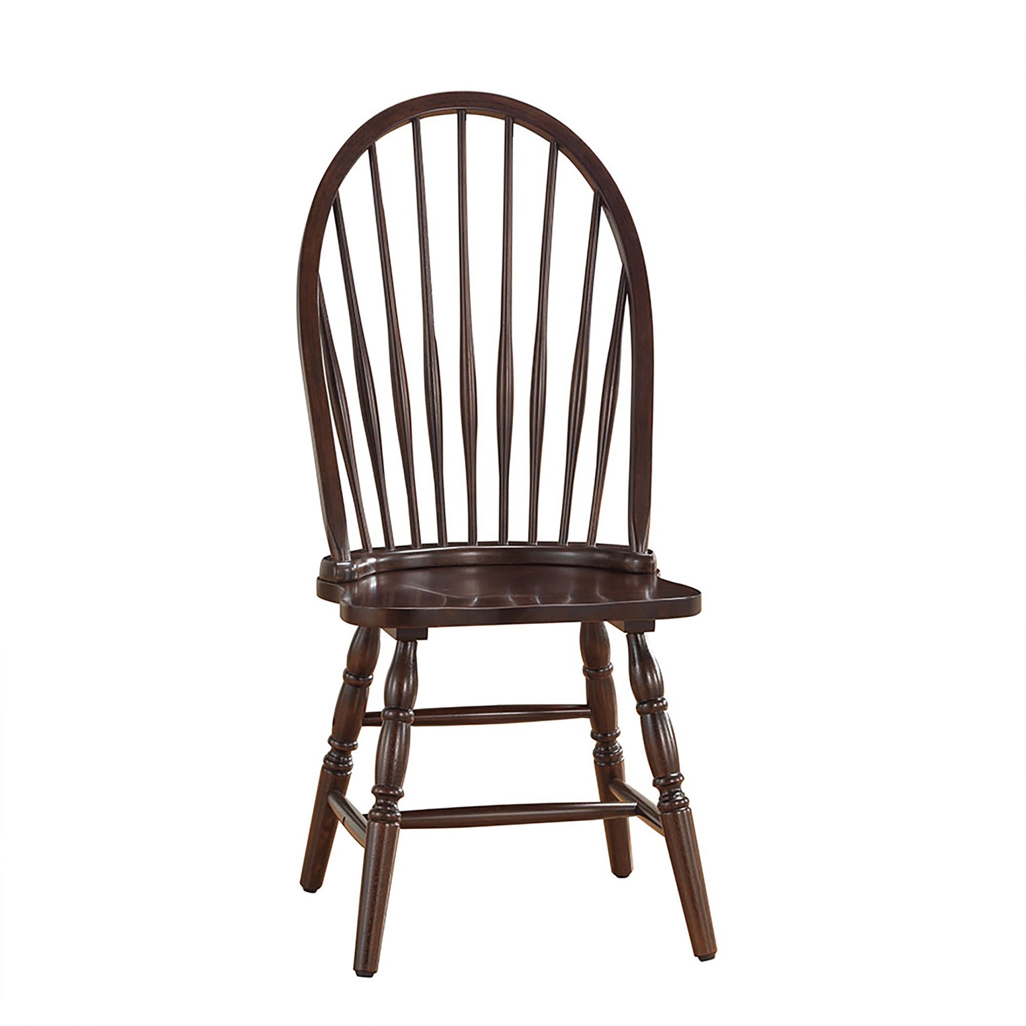 Espresso Wood Windsor Back Dining Side Chair Homeroots Kitchen & Dining