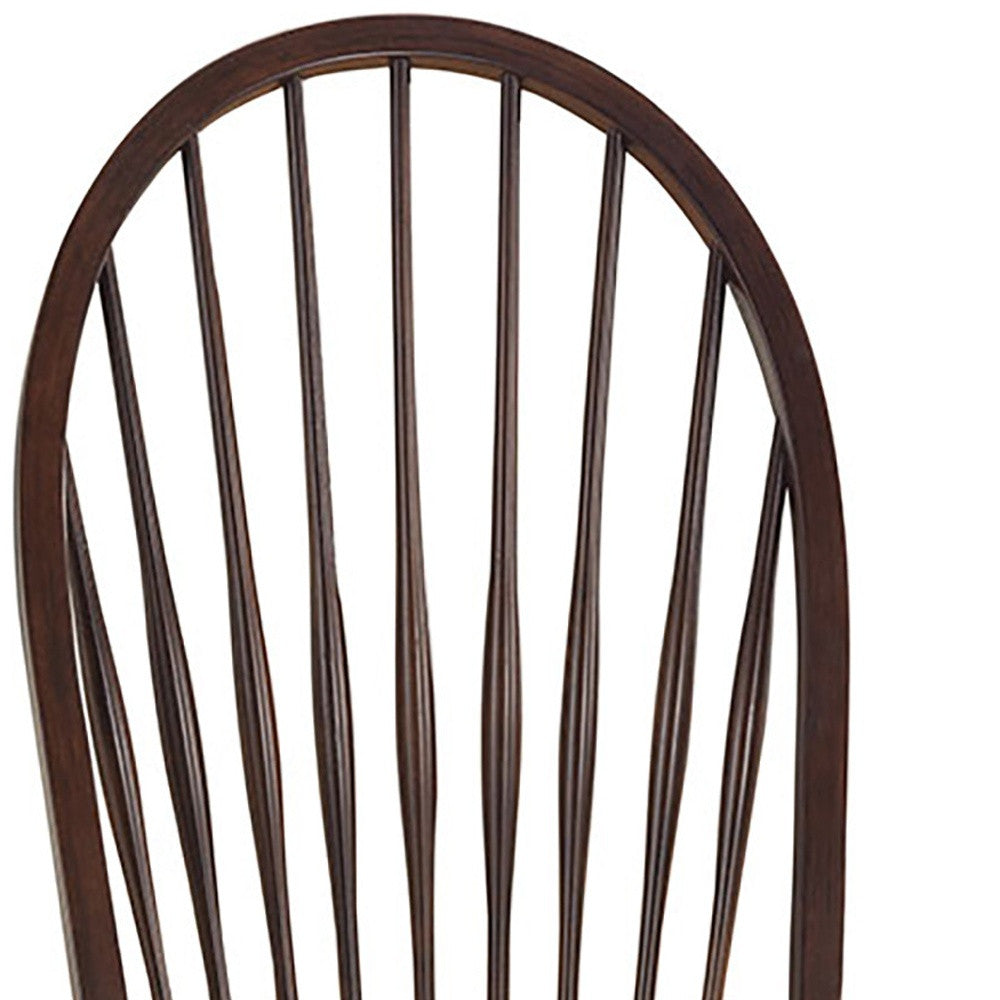 Espresso Wood Windsor Back Dining Side Chair Homeroots Kitchen & Dining