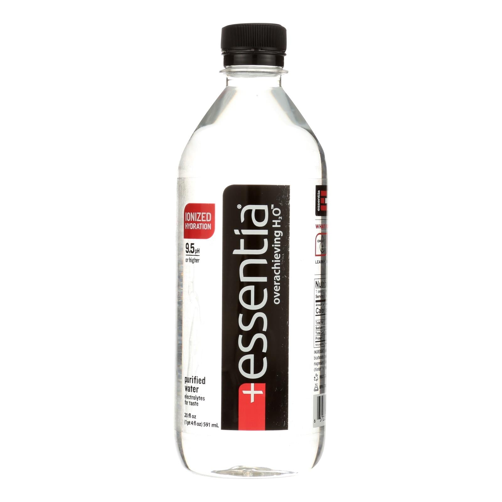 Essentia Hydration Perfected Drinking Water - 9.5 Ph. - Case Of 24 - 20 Oz. - GreatEagleInc