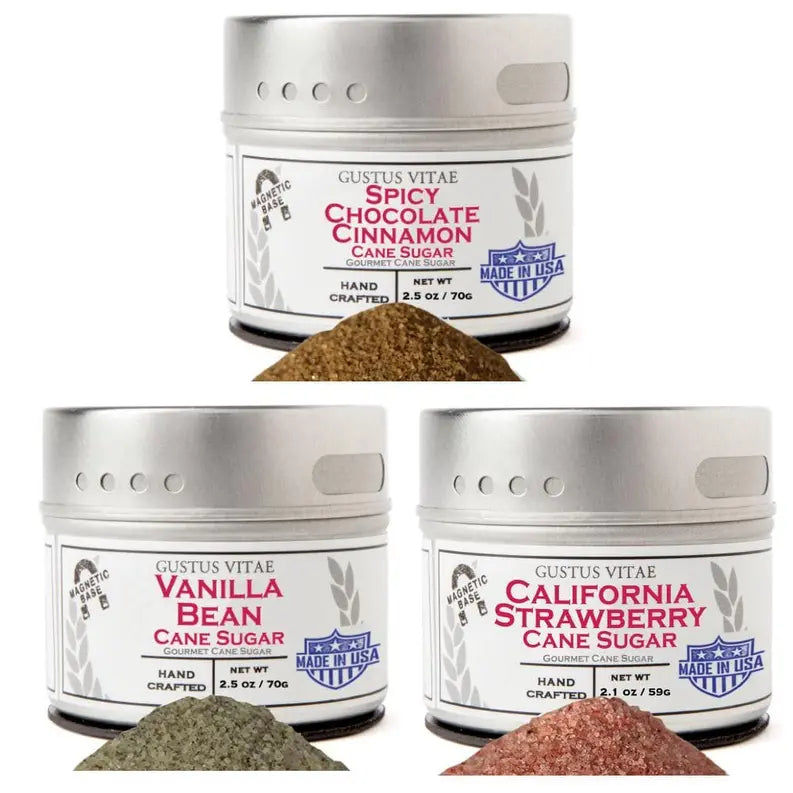 Essential Baking Sugars - 3 Tins Gustus Vitae