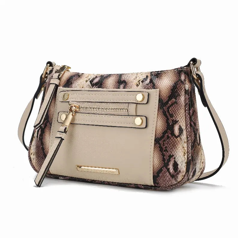 Essie Snake Embossed Vegan Leather Crossbody MKF Collection by Mia K.