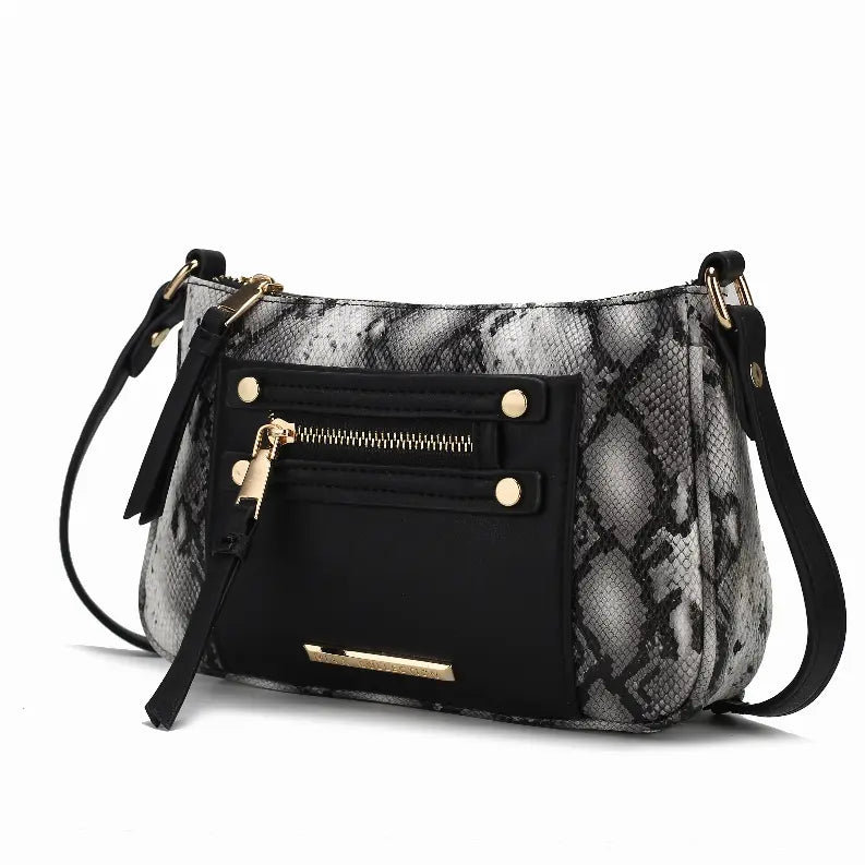 Essie Snake Embossed Vegan Leather Crossbody MKF Collection by Mia K.
