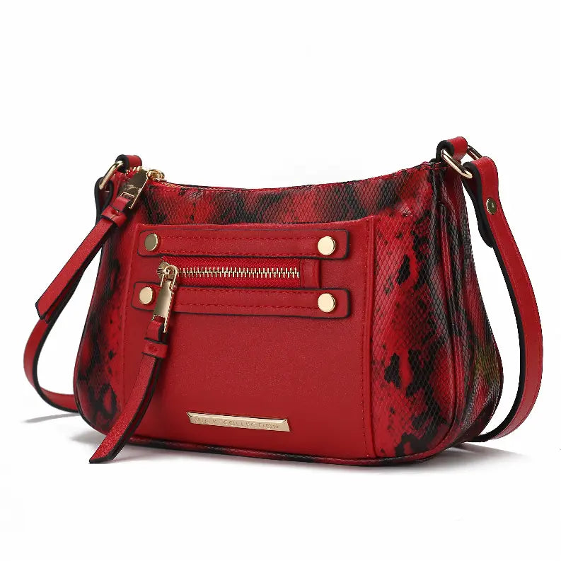 Essie Snake Embossed Vegan Leather Crossbody MKF Collection by Mia K.