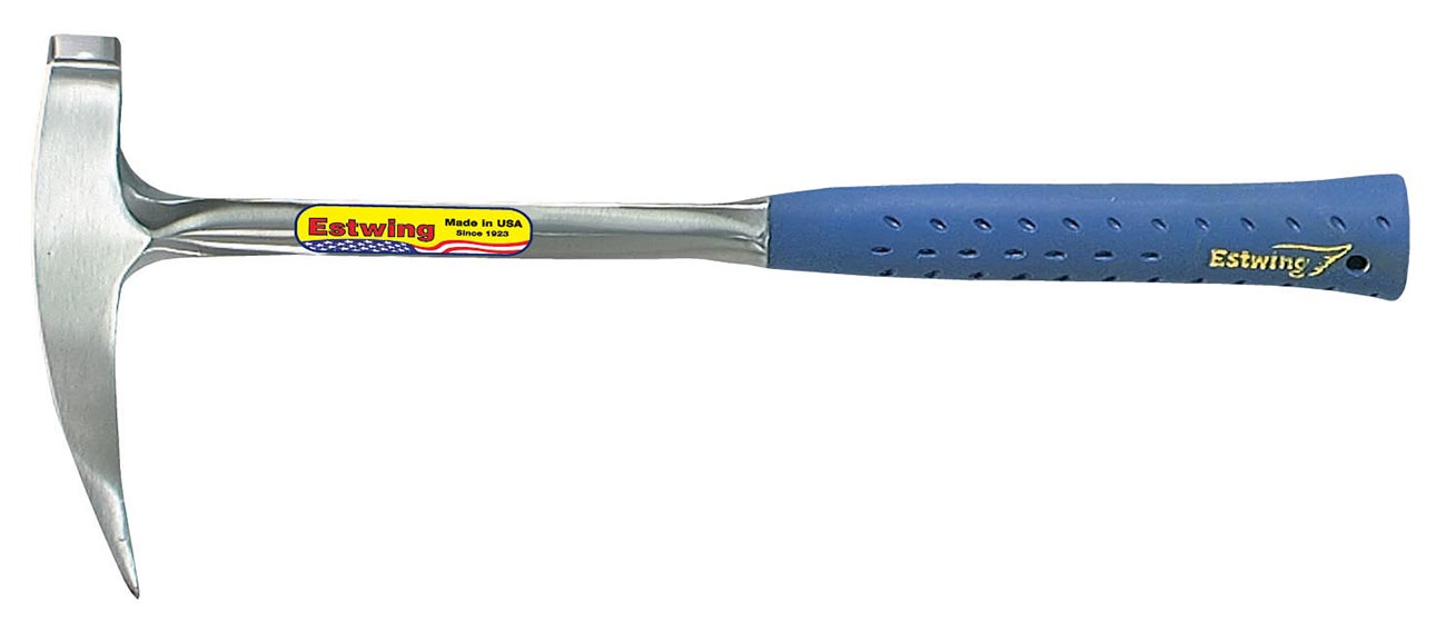 Estwing 22 Oz. Pointed Tip Long Handle Rock Pick - Blue Shock Reduction Grip ESTWING