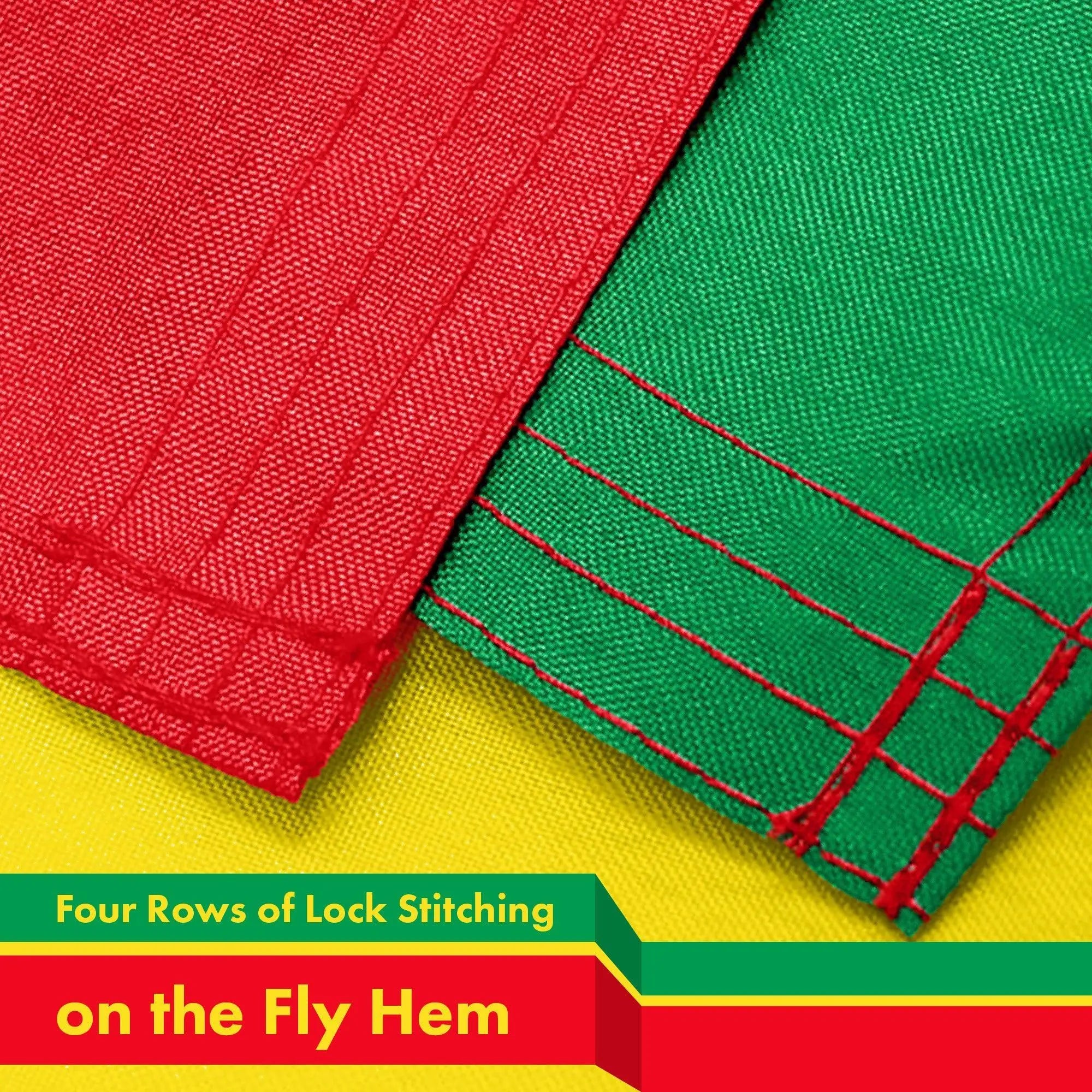 Ethiopia Lion Ethiopian Flag 3x5 Ft 3-Pack 150D Printed Polyester By G128 G128