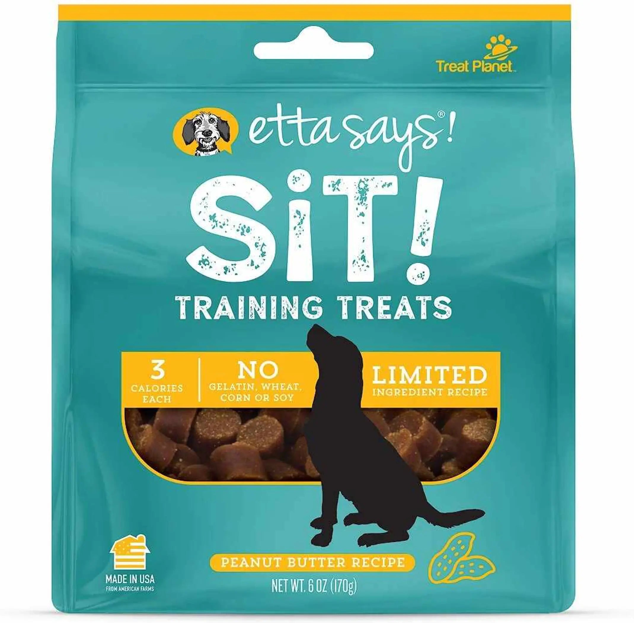 Etta Says! Sit! Dog Training Treats Peanut Butter Recipe 6oz Etta Says!
