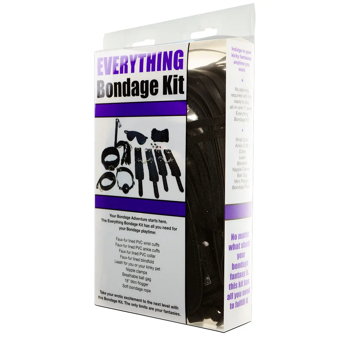 Everything Bondage 12pc Kit - Black Plesur