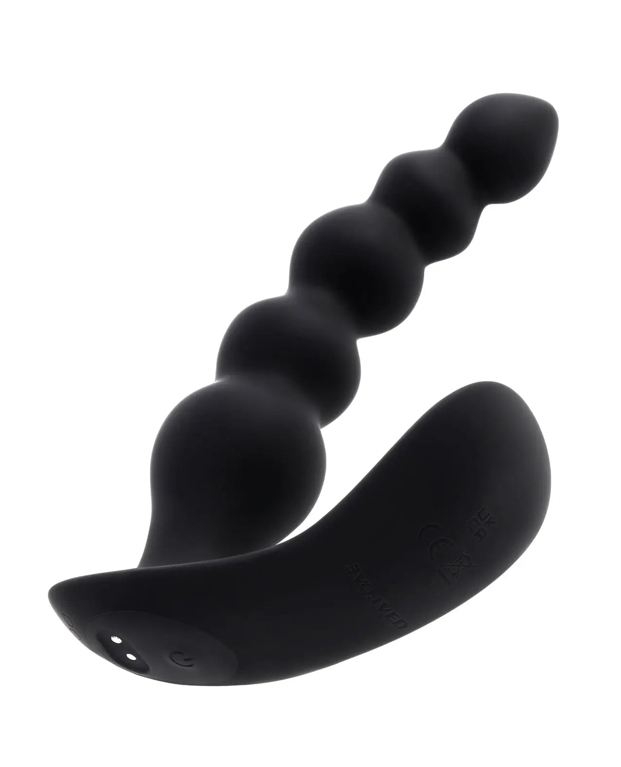 Evolved Bead Me Up Curved Anal Vibrator w/Remote Control - Black Evolved Novelties INC