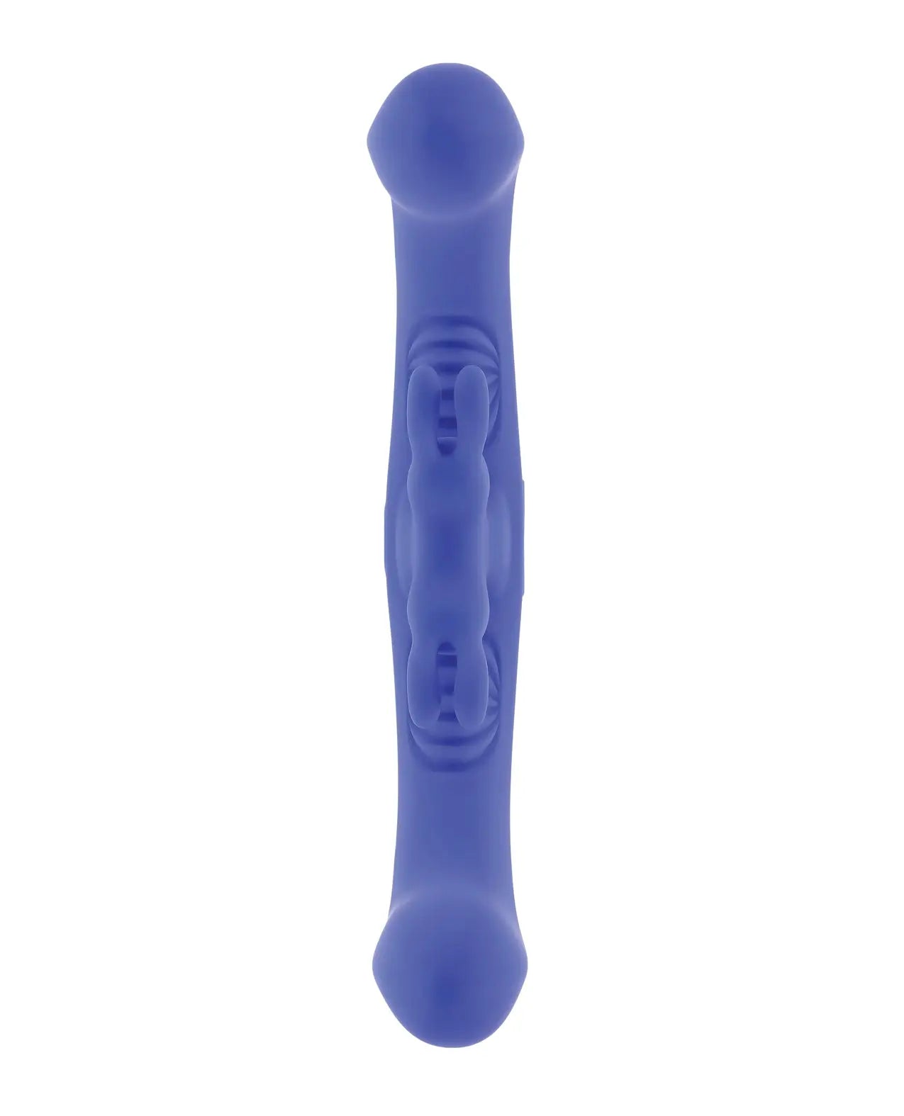 Evolved Lovebirds Curved Dual-Ended Rabbit Vibe w/Remote Control - Blue Evolved Novelties INC