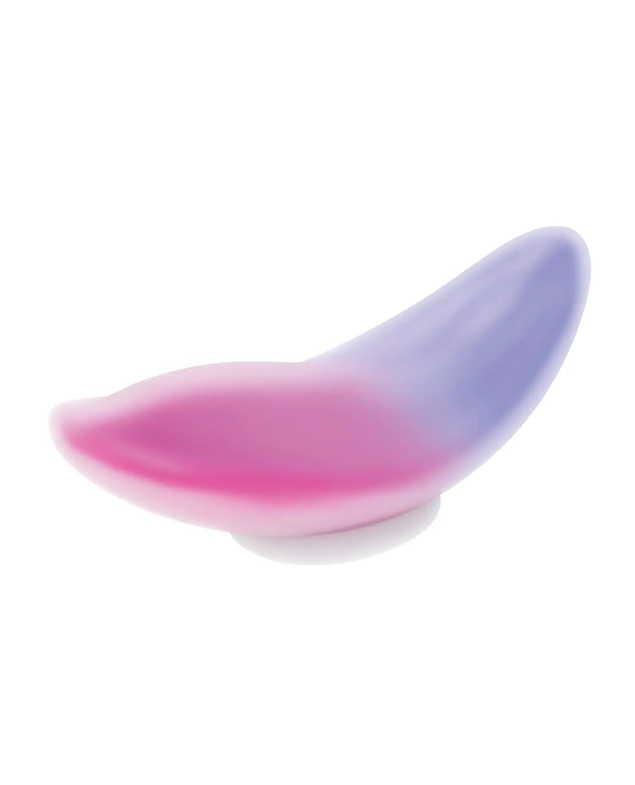 Soft silicone vibrator in gradient pink and lavender, sleek design for gentle stimulation.