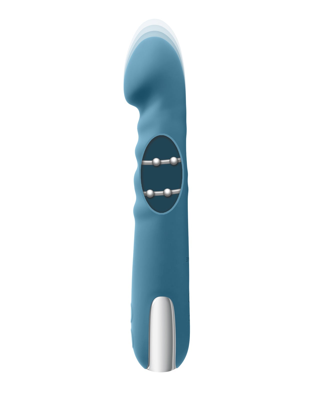 Evolved Queen of All Trades Thrusting & Rotating Vibrator - Teal - GreatEagleInc