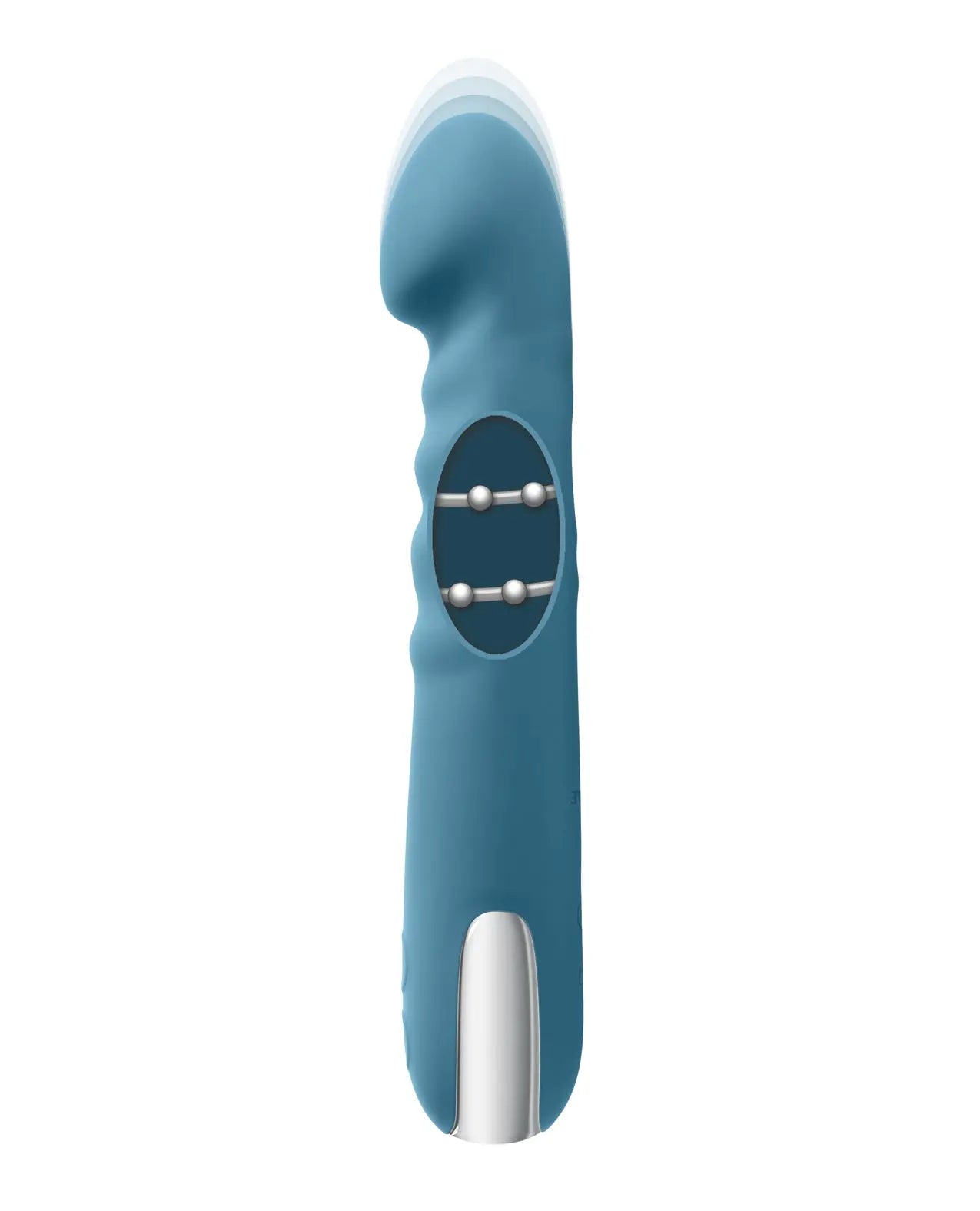 Evolved Queen of All Trades Thrusting & Rotating Vibrator - Teal - GreatEagleInc