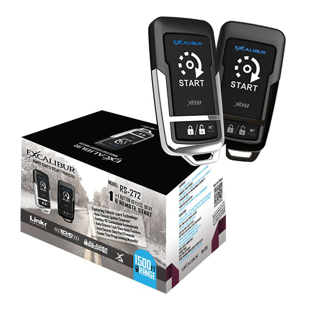 Excalibur 1500 Feet 1+1 Button Remote Start Keyless Entry System Excalibur Alarms