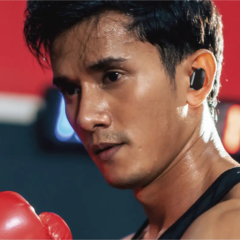Exec Sport TWS Earbuds With Battery Indicator- Black TKO