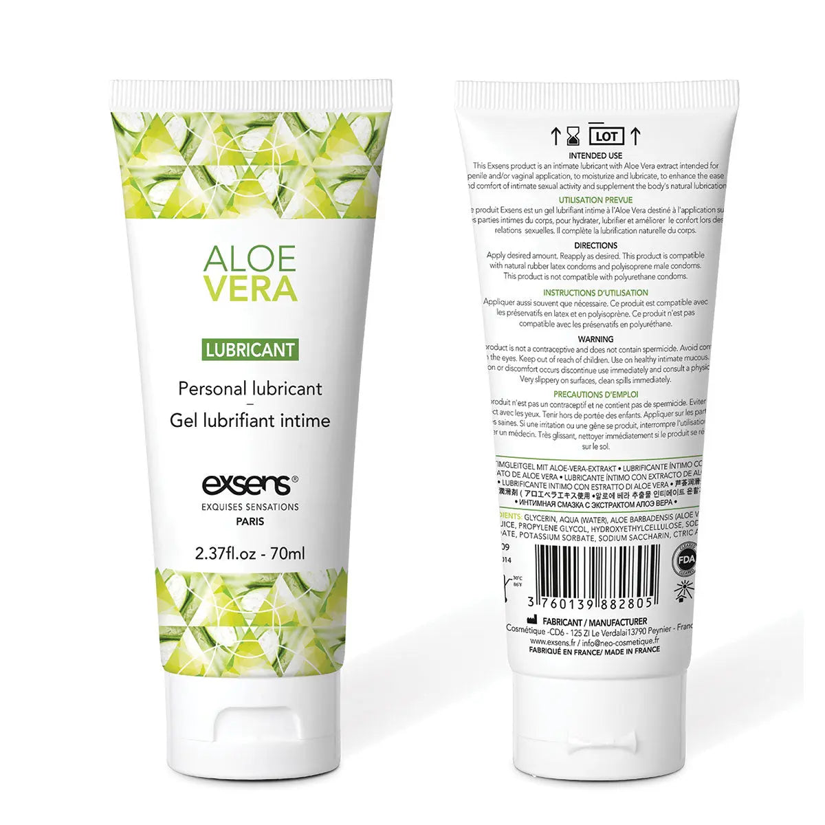 Exsens Lubricant 70ml - Aloe Vera Exsens