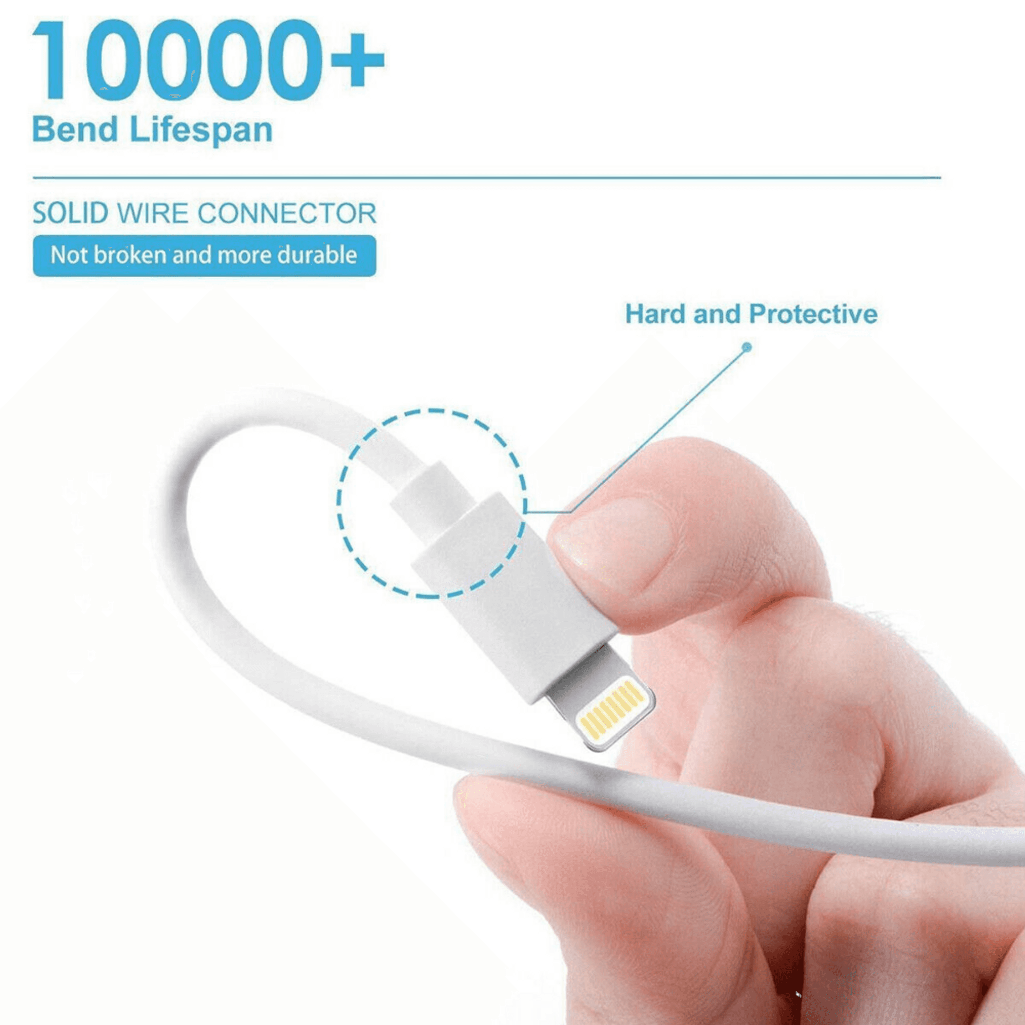 Extra Long 10FT USB Data Cable Cord For iPhone Indoor Outdoor