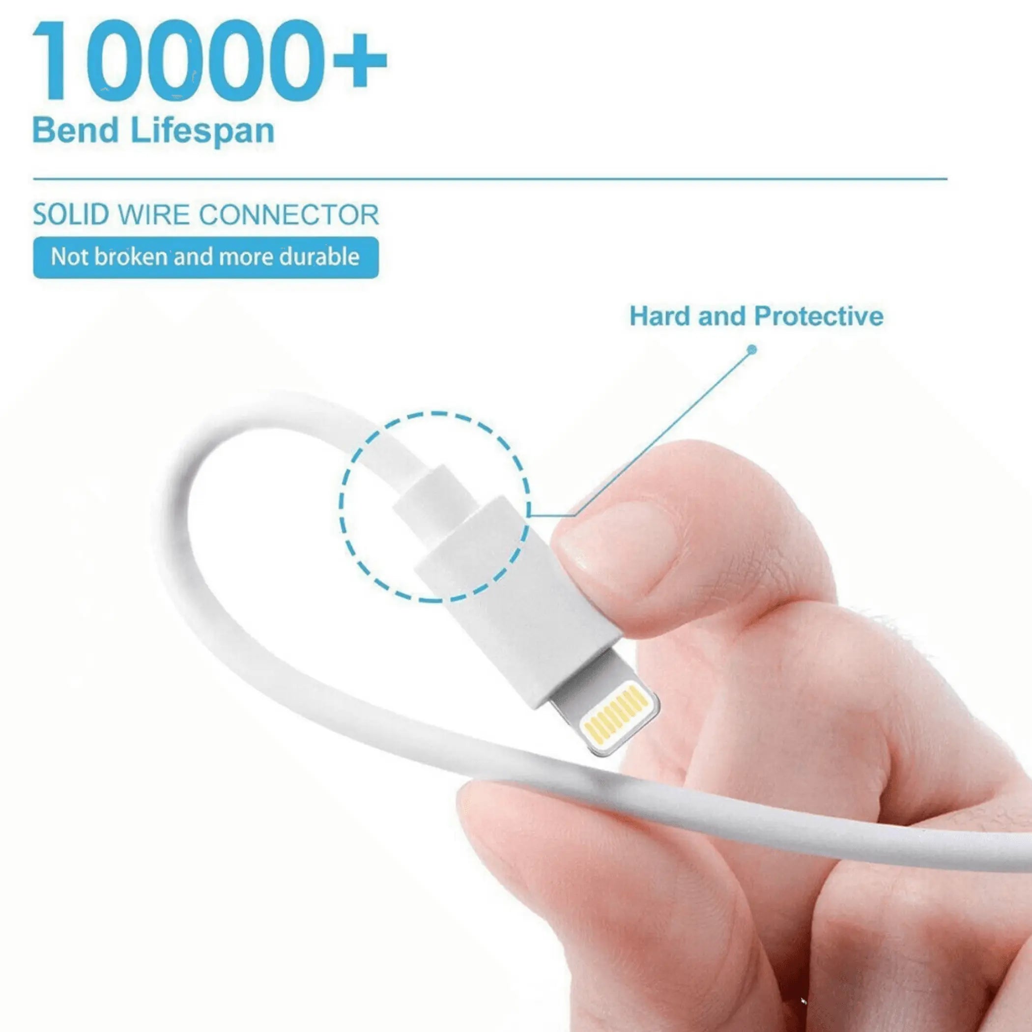Extra Long 10FT USB Data Cable Cord For iPhone Indoor Outdoor