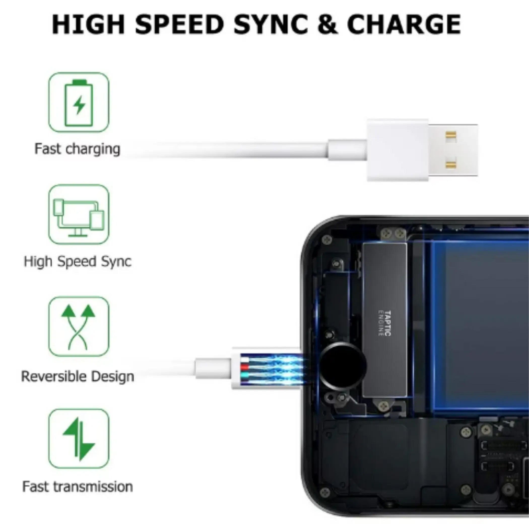 Extra Long 10FT USB Data Cable Cord For iPhone Indoor Outdoor