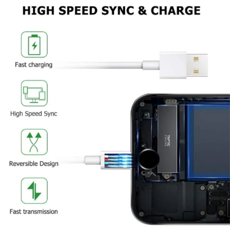 Extra Long 10FT USB Data Cable Cord For iPhone Indoor Outdoor