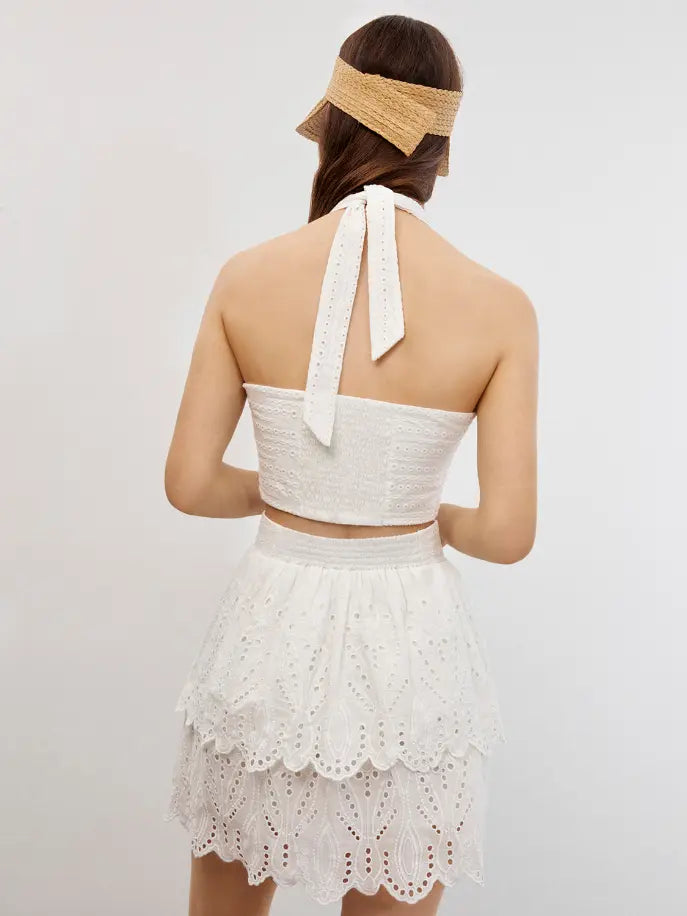 Eyelet Mini Skirt Nocturne