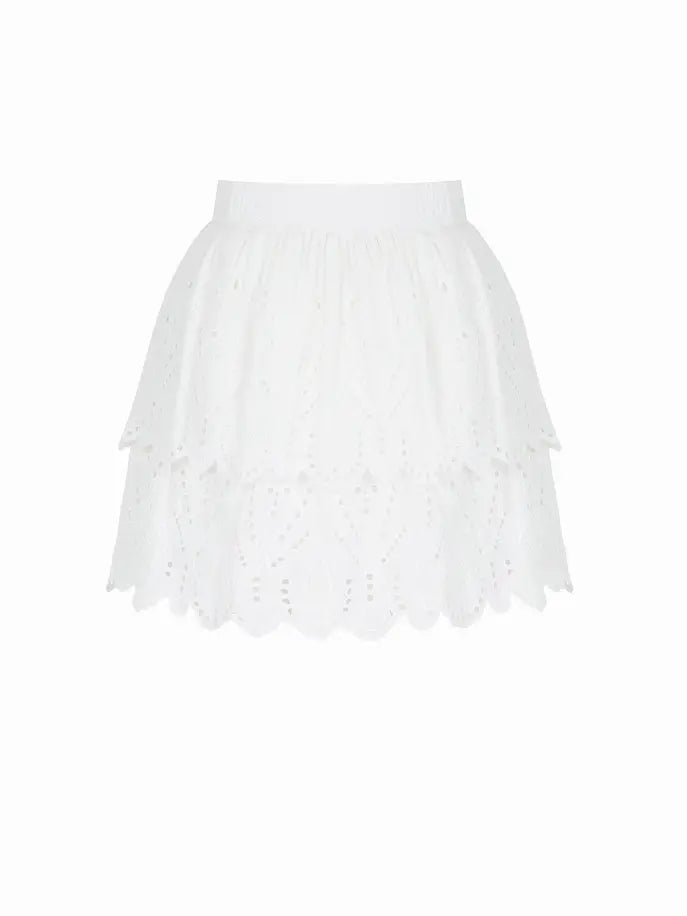 Eyelet Mini Skirt Nocturne