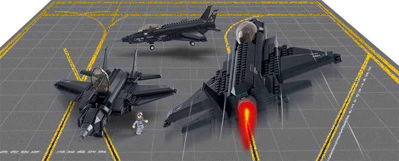 F35 "Lightning" Fighter Jet Building Brick Kit (252 Pcs) Texas Toy Distribution