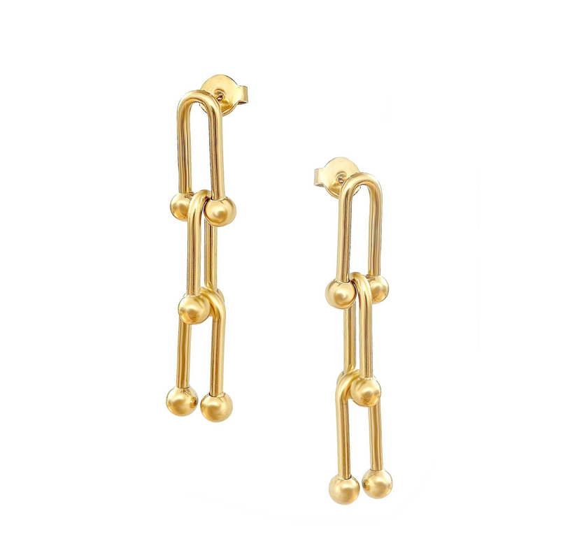 FLORENCE GOLD HARDWARE CHAIN EARRINGS Mai Desiree