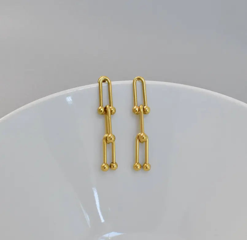 FLORENCE GOLD HARDWARE CHAIN EARRINGS Mai Desiree