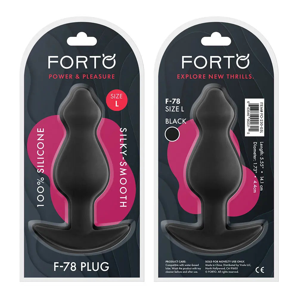FORTO F-78 Pointee Plug Black Large FORTO