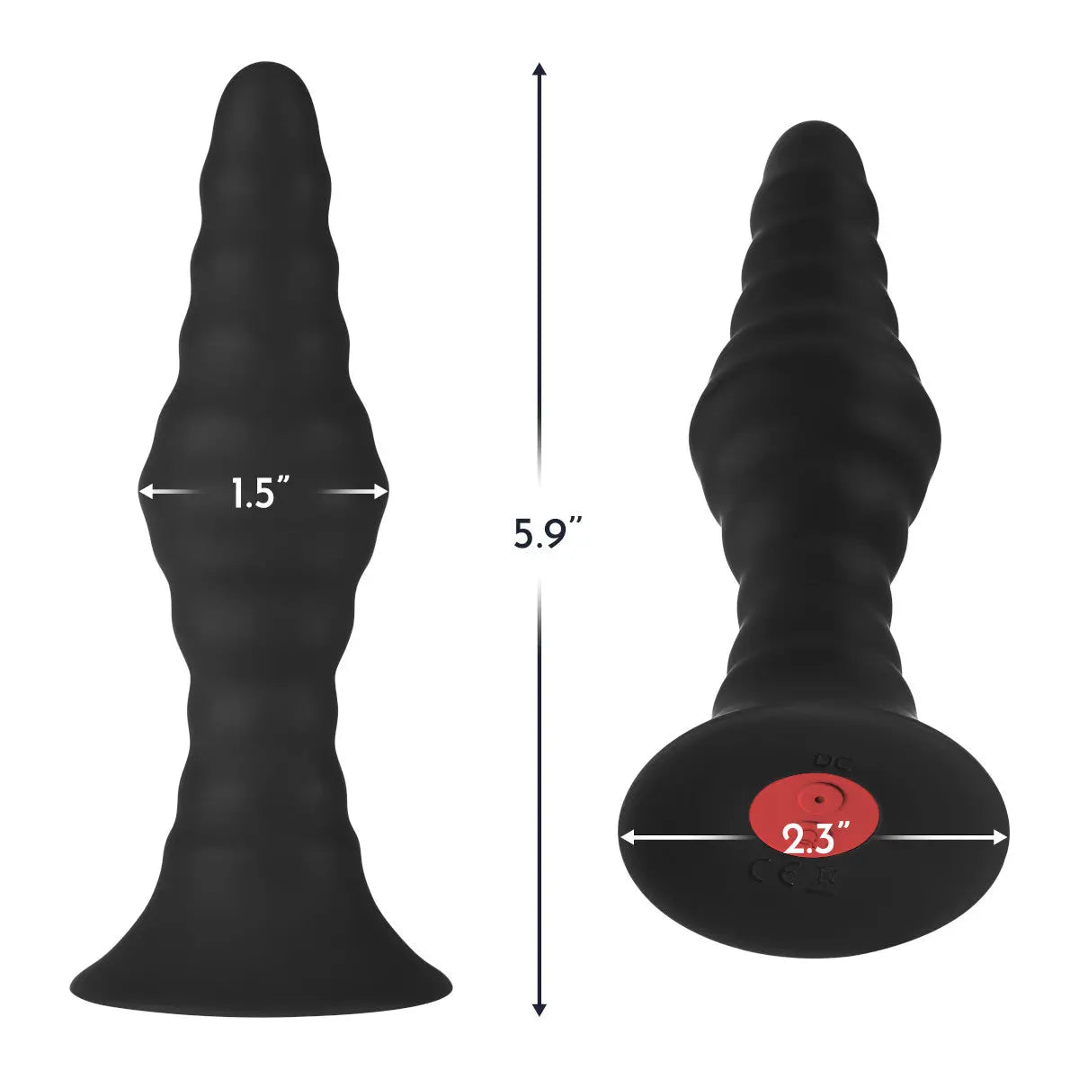 FORTO Vibrating Large Remote Ribbed Plug FORTO