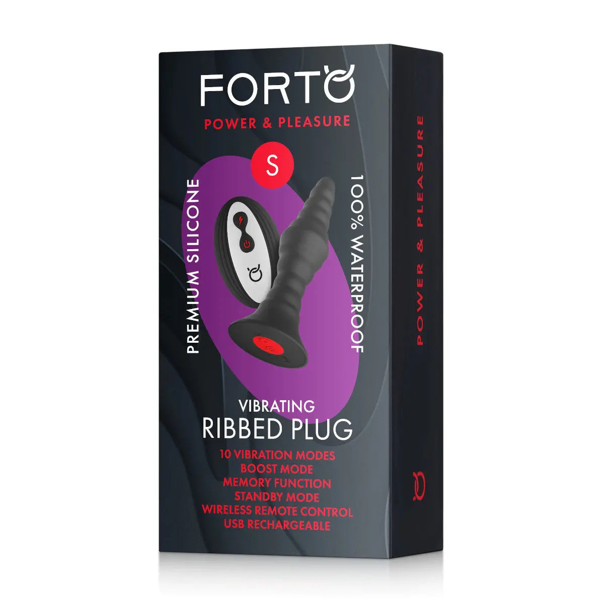 FORTO Vibrating Small Remote Ribbed Plug - GreatEagleInc
