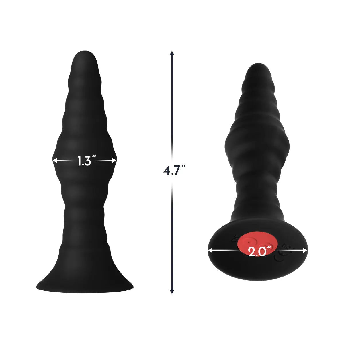 FORTO Vibrating Small Remote Ribbed Plug - GreatEagleInc