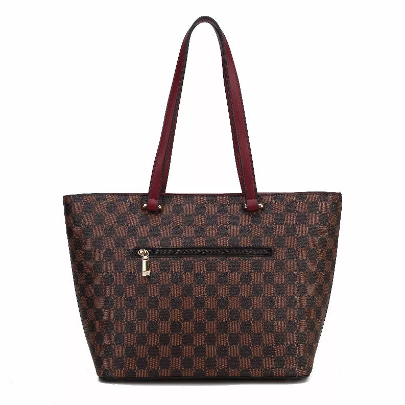 Fabiola Vegan Leather Women's Tote Bag with wallet by Mia K -2 piece set MKF Collection by Mia K.