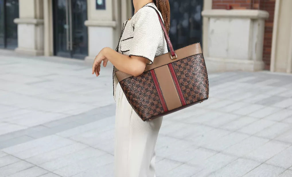 Fabiola Vegan Leather Women's Tote Bag with wallet by Mia K -2 piece set MKF Collection by Mia K.