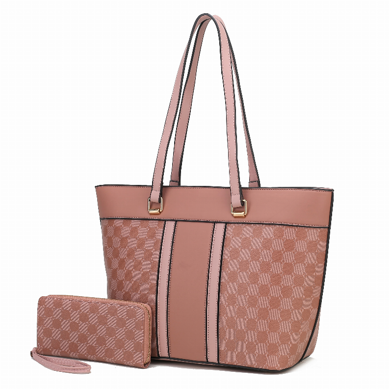 Fabiola Vegan Leather Women's Tote Bag with wallet by Mia K -2 piece set MKF Collection by Mia K.