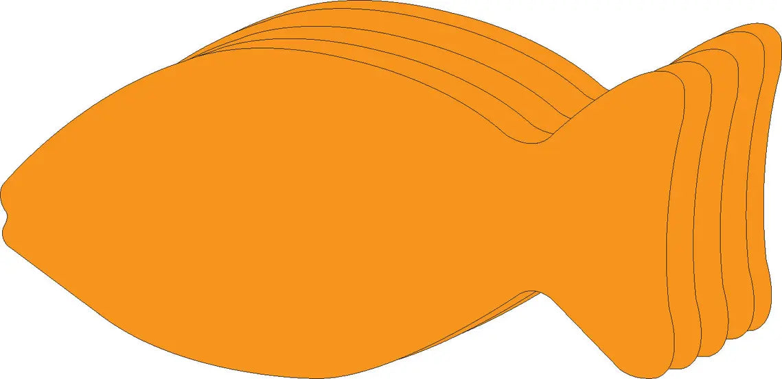 Faith Fish Small Foam Single Color Creative Cut-Outs Creative Shapes