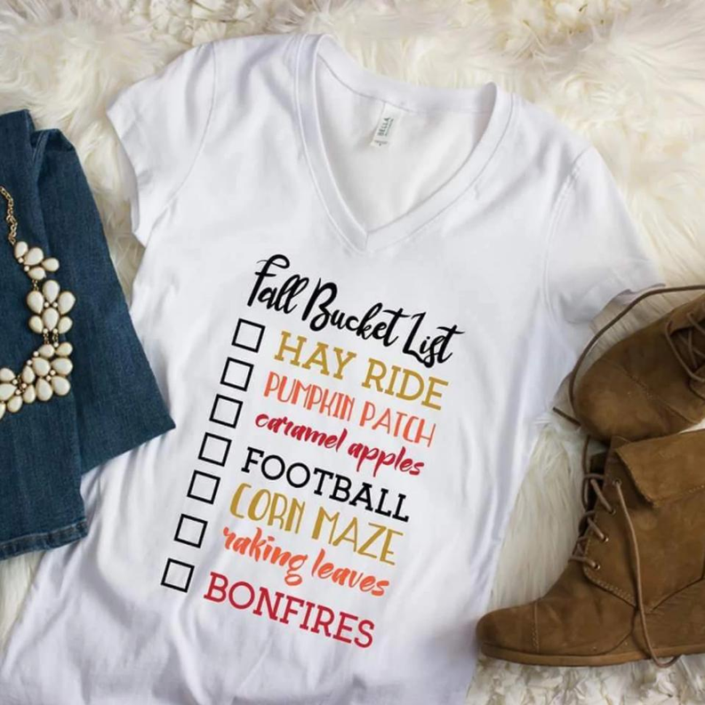 Fall Bucket List Shirt Dream Team Designs