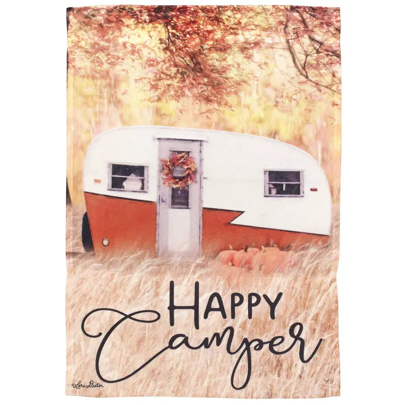 Fall Happy Camper Flag Poly Garden Dicksons Inc