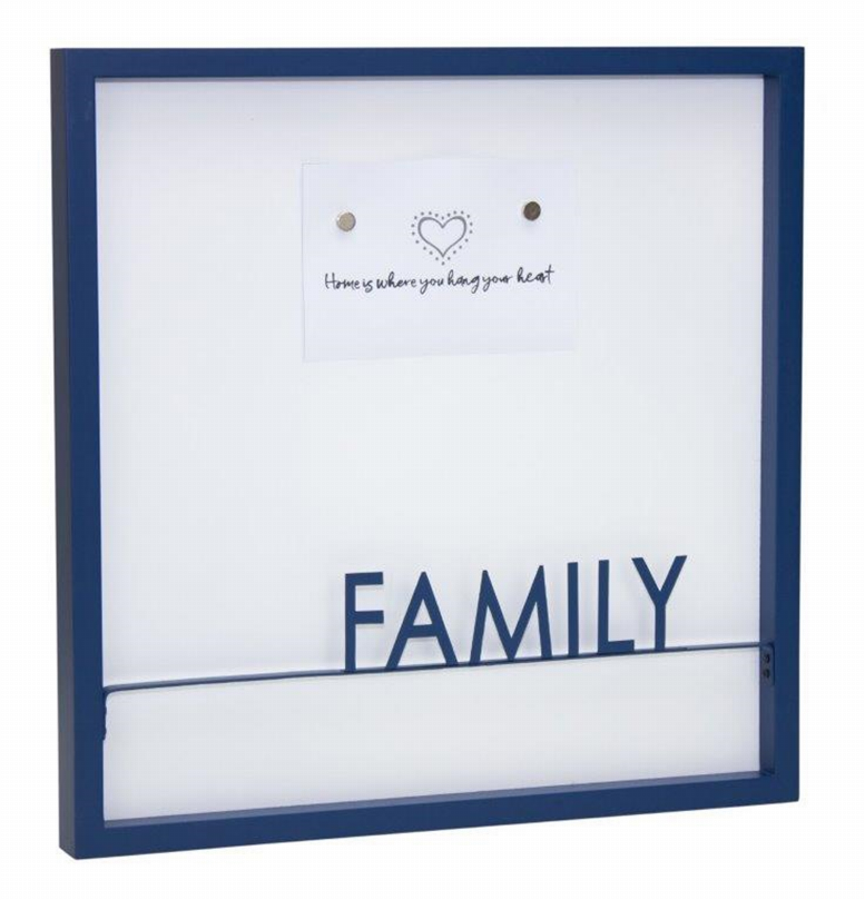 Family Memo Board 15.75"SQ MDF/Iron Melrose Intl.