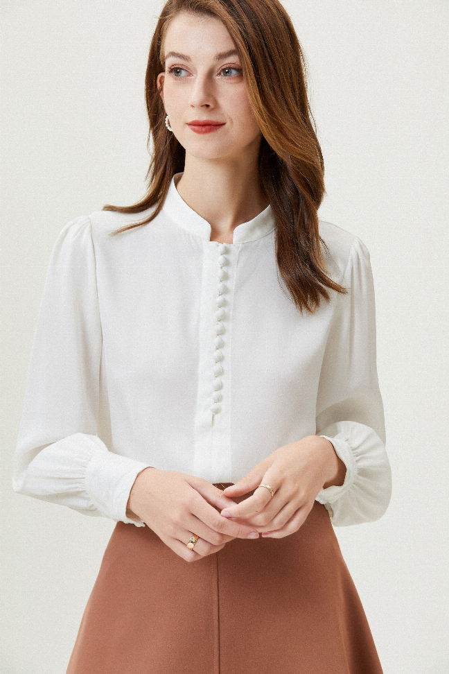 Fangyan | Dolphin Silk Blouse Fangyan