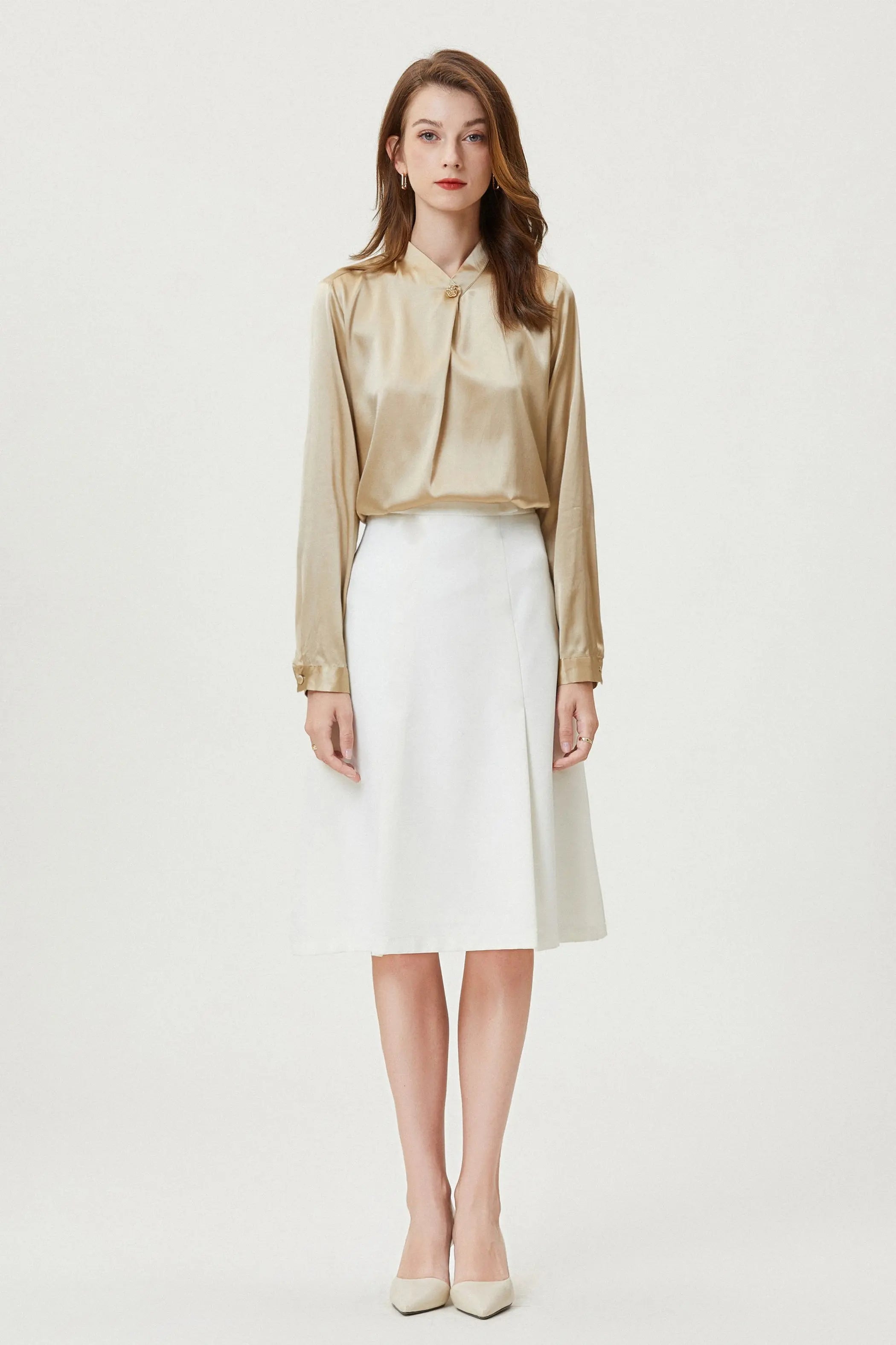 Fangyan | Marigold Silk Blouse Fangyan