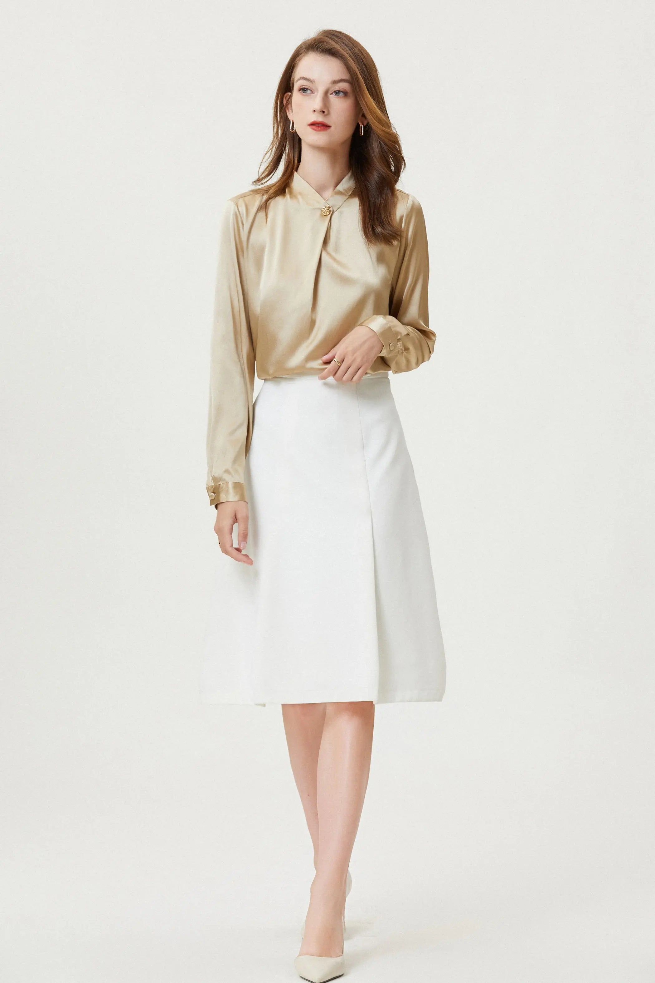 Fangyan | Marigold Silk Blouse Fangyan